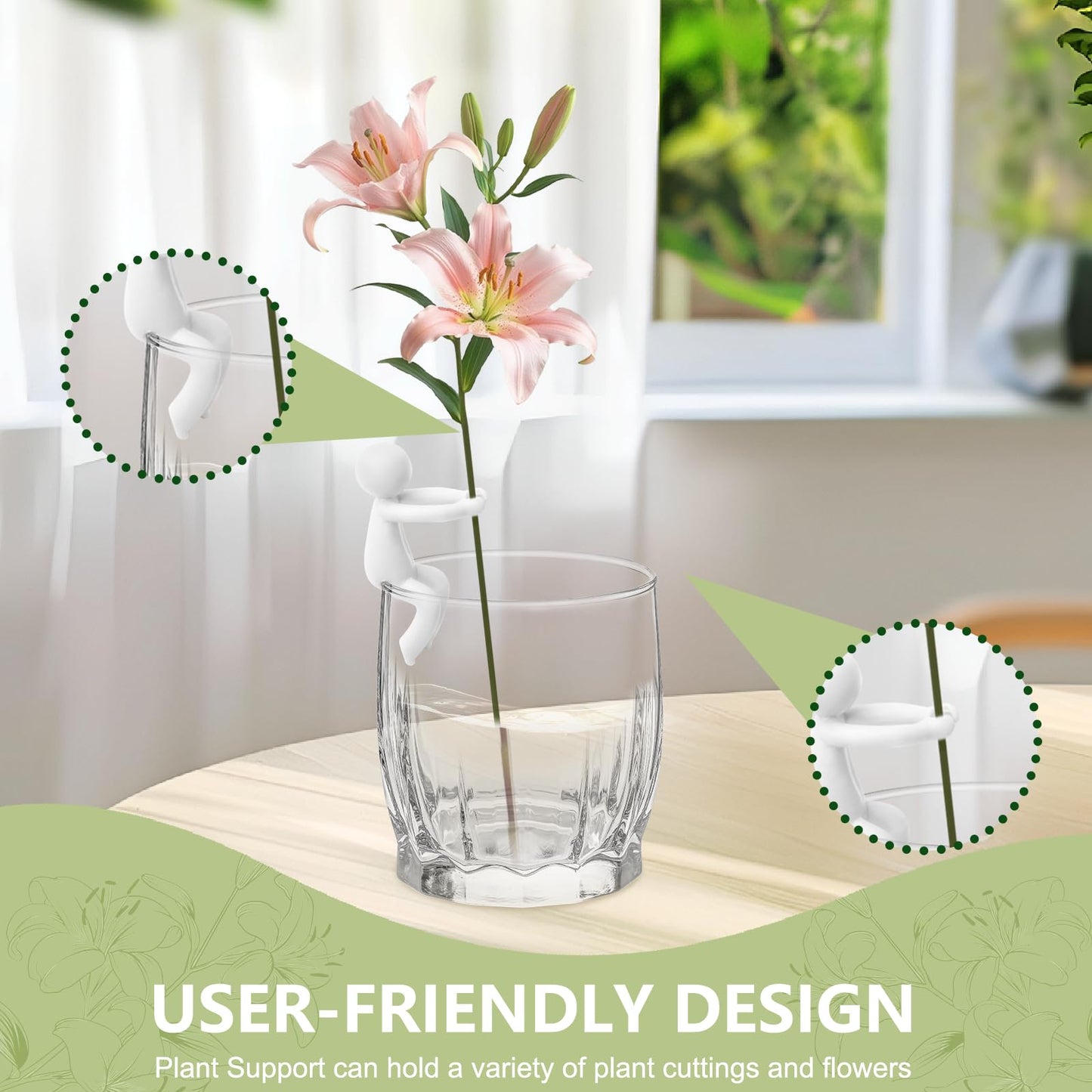 BlissfulSGDM Plant Propagation Buddy, Plant Cutting Holders People, Plant Nurturing Decorative Plant Supports, Propagation Friends for Indoor Gardens or for Sprouts, Stems, Shoots and Cuttings