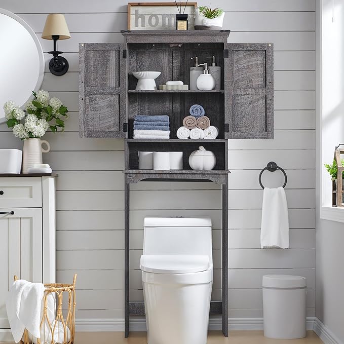 ACCOHOHO Over The Toilet Storage Cabinet, Farmhouse Bathroom Cabinet