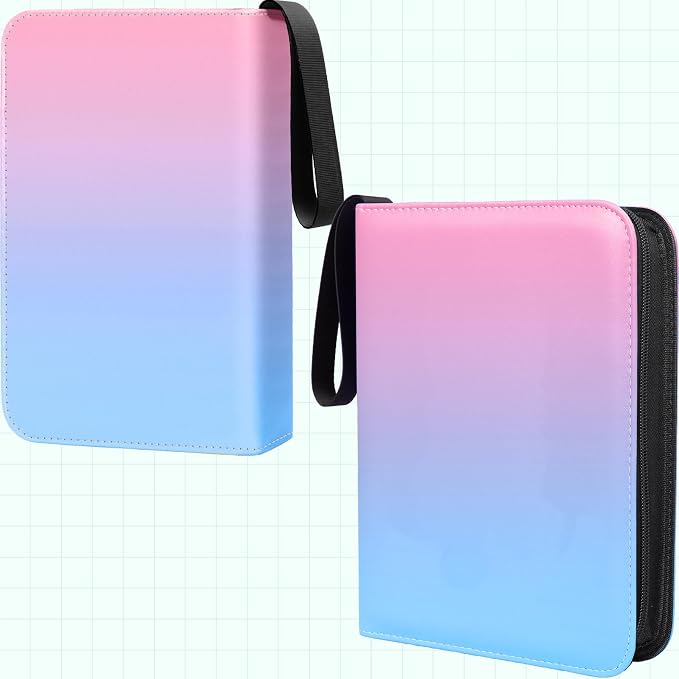 Card Binder 9 Pocket, 900 Pockets Card Holder Compatible with Game Cards Gift for Girls, Trading Card Binder Album Case Book Storage For Photocards, Large,Pink