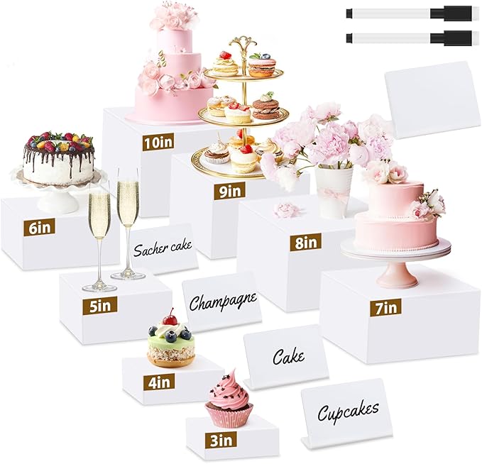 8Pcs Buffet Risers, Large Food Risers