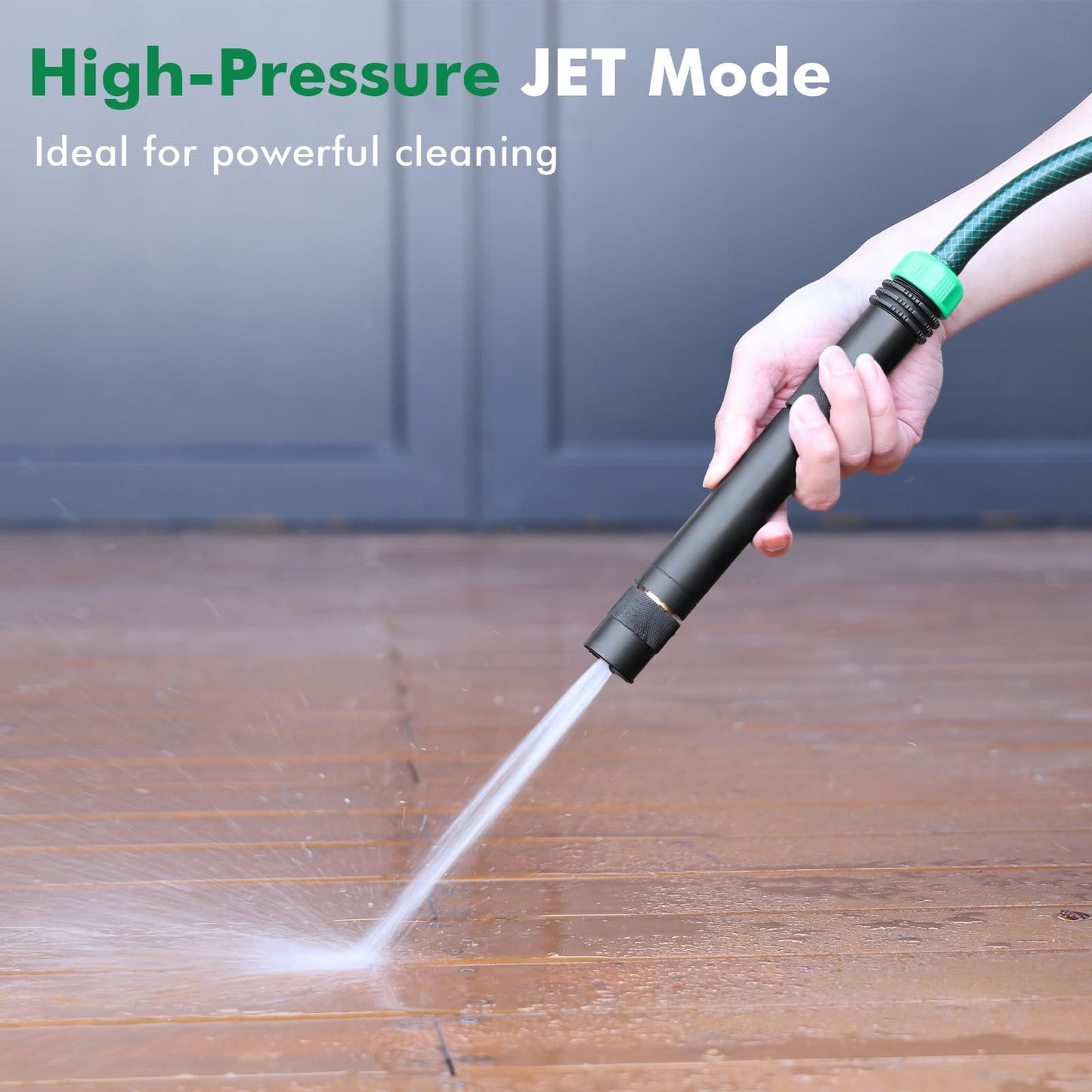 RESTMO Heavy Duty Metal Garden Hose Nozzle with Anti-Rust Coating, High Pressure Water Hose Nozzle with 3 Spray Patterns for Car Washing, Garden Watering, Patio & Floor Cleaning