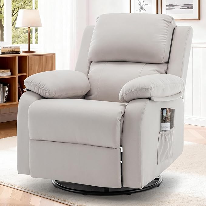 Korser Recliner Chair, 360 Swivel Rocker Chair