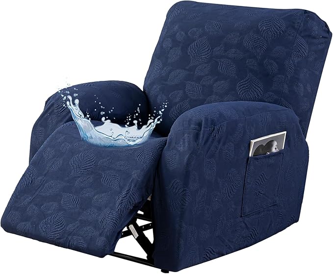 Gennia Recliner Chair Covers 3 Pieces, Waterproof Jacquard Reclining Chair Cover