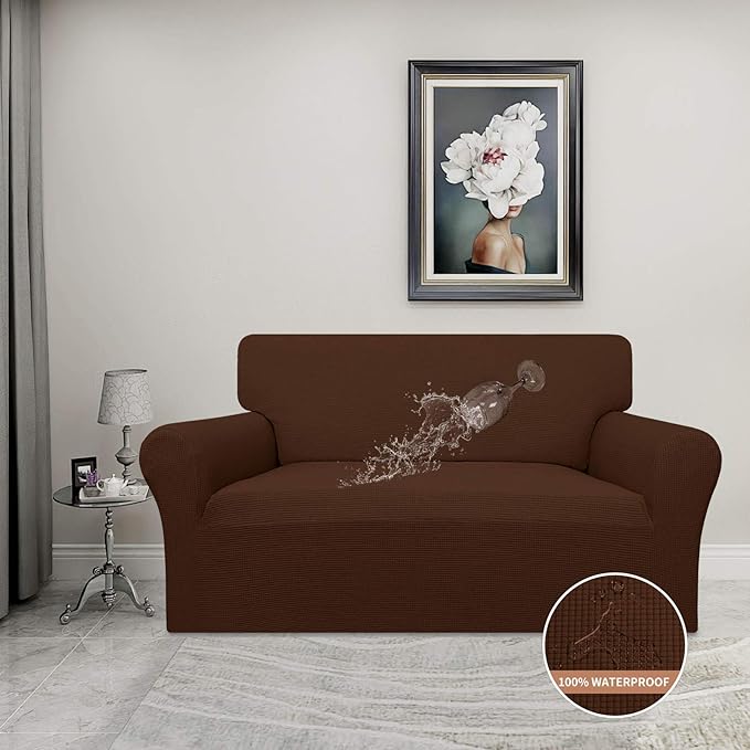 Easy-Going 100% Waterproof Loveseat Couch Cover, Dual Waterproof Sofa Cover
