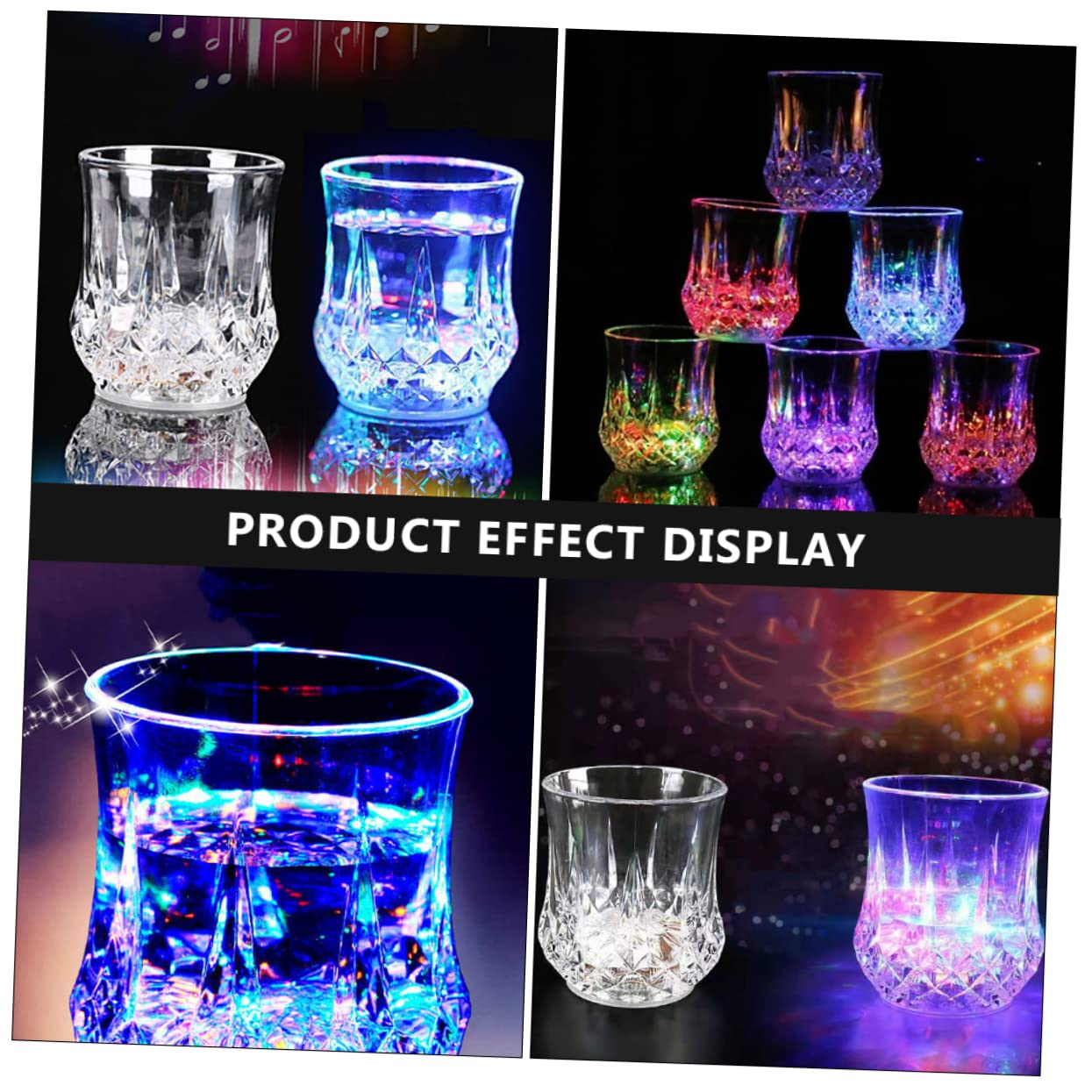 10pcs Flash Drinking Cups Water Cups for Bars Weddings Birthdays and Night Events Unique Neon Glow Drinkware for Guests and Gatherings