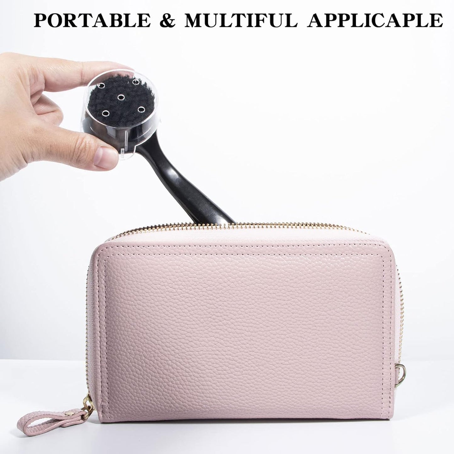2 Pcs Large Facial Cleansing Brush, Face Brush Cleanser, Upgraded Soft Exfoliating Face Wash Brush Face Scrubber for Skincare, Black Charcoal Bristles Glitter Handle