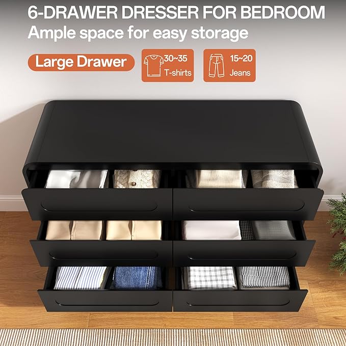 4 Pcs Bedroom Set, Dresser and Nightstand Sets, Including Modern Wooden Tall 6