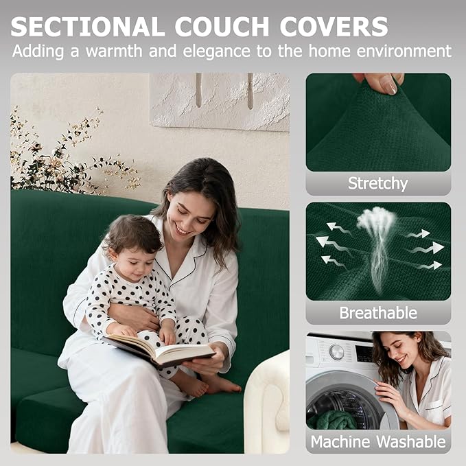 Arfntevss Sectional Couch Covers L Shape Couch Cushion Covers Slipcovers Fitted
