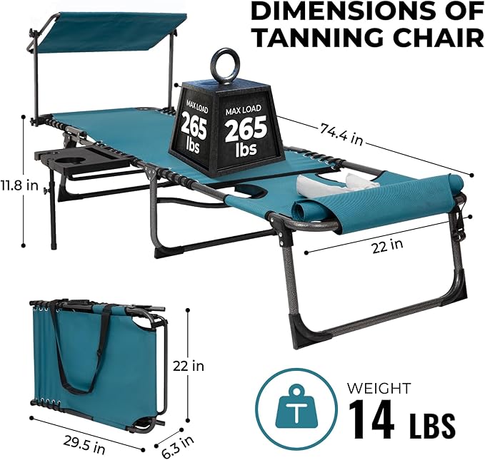 FUNDANGO 4 in 1 Tanning Chair