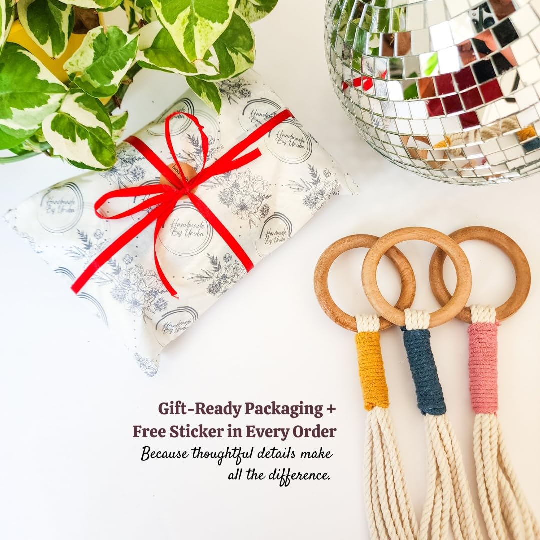 Handmade By Uruba Color Block Plant Hangers (Cozy Oasis)