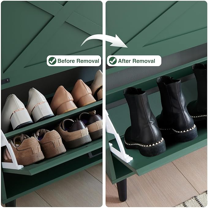 Barnyatoh Shoe Storage Cabinet, Farmhouse Shoe Organizer