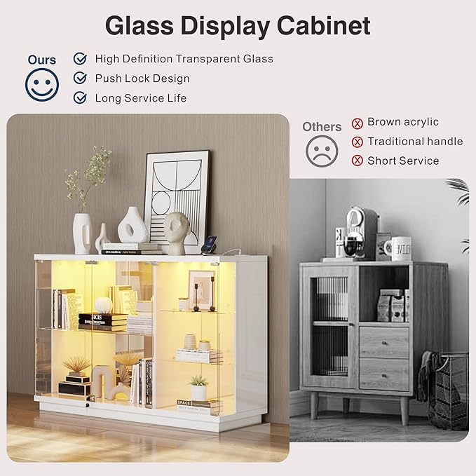 Lvifur Glass Display Cabinet
