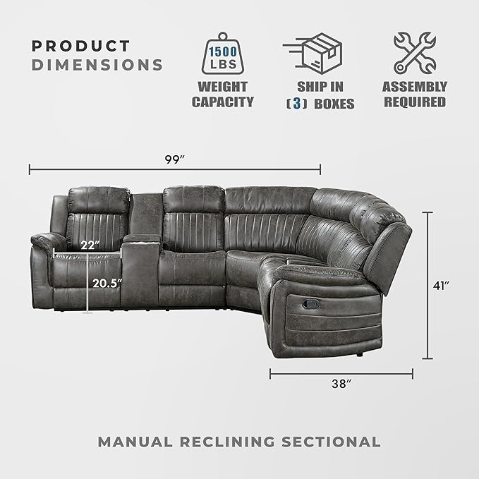 Lexicon Reclining Sectional Couches
