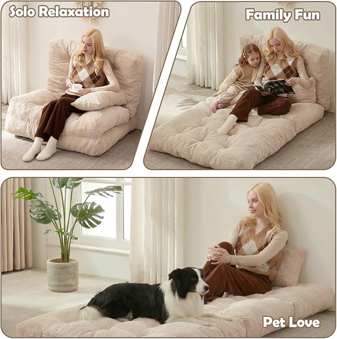 Folding Sofa Bed, Convertible Sleeper Chair