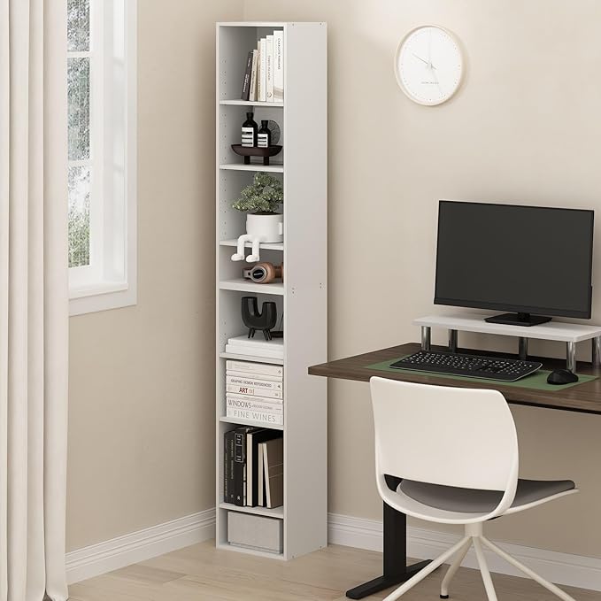 Furinno PASIR Book Shelf, 8-Tier Bookshelf, Bookcase