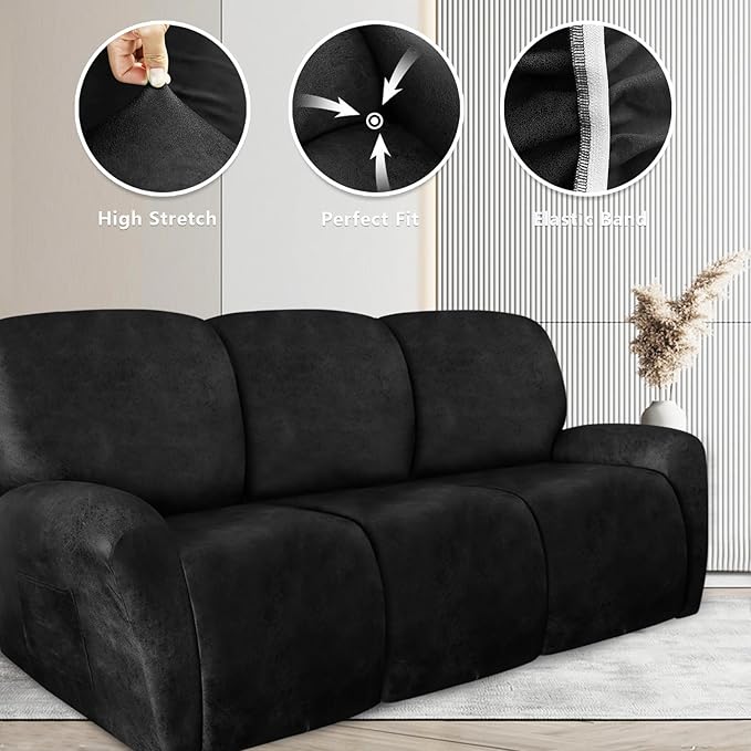 ANARACHON Recliner Couch Cover Leather Look Recliner Sofa Covers