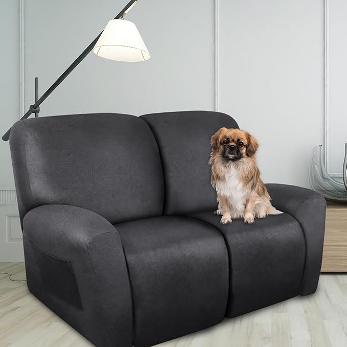 ANARACHON Loveseat Recliner Cover Leather Look Recliner Loveseat Covers