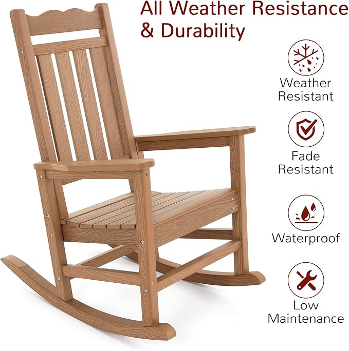 Stoog Oversized Outdoor Rocking Chair, Porch Rocker