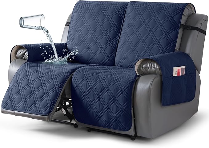TAOCOCO 100% Waterproof Oversized Loveseat Recliner Cover, Non Slip Split Couch