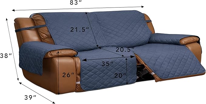 Easy-Going Oversized Loveseat Recliner Cover, Reversible Couch Cover
