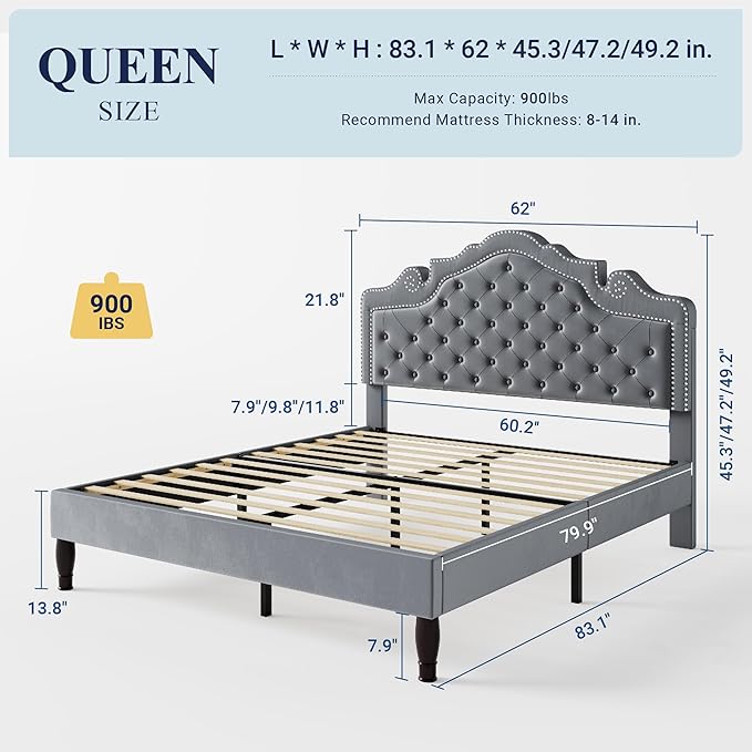 Allewie Queen Size Bed Frame