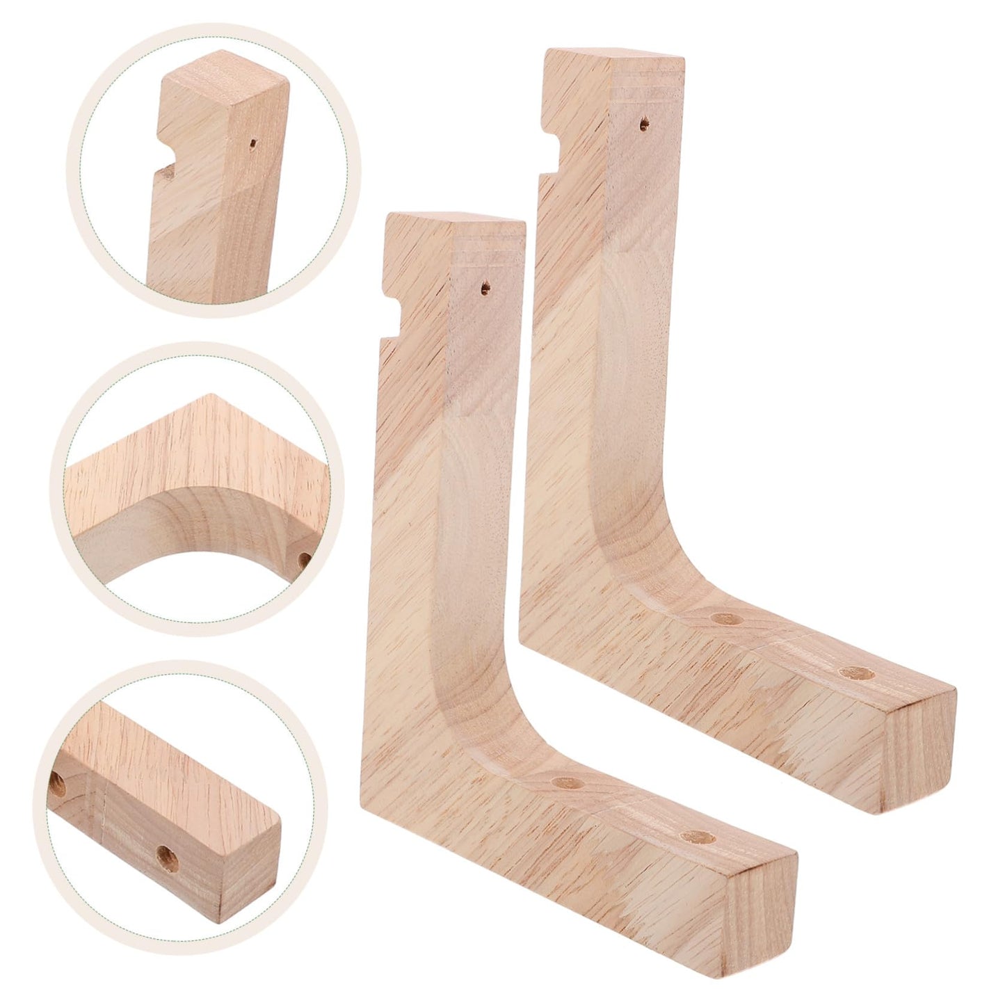 TOYANDONA Wooden Hanging Plant Hooks 2pcs Indoor Wall Plant Hangers Heavy Duty Natural Wood Flowerpot Holders for Indoor Outdoor Garden Wall-Mounted Hanger Brackets