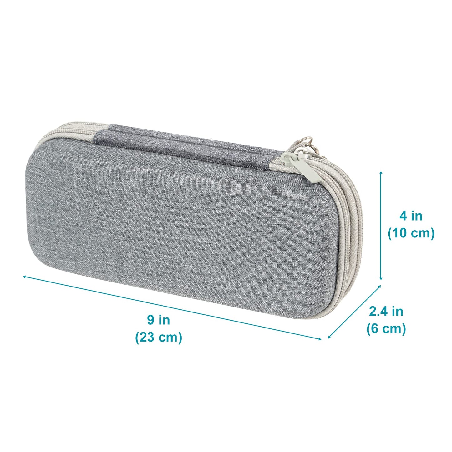 ProCase Pen Pencil Case, 2-Layer EVA Zipper Pencil Box Pouch Large Capacity Stationery Storage Organizer for School Office Supplies -Grey