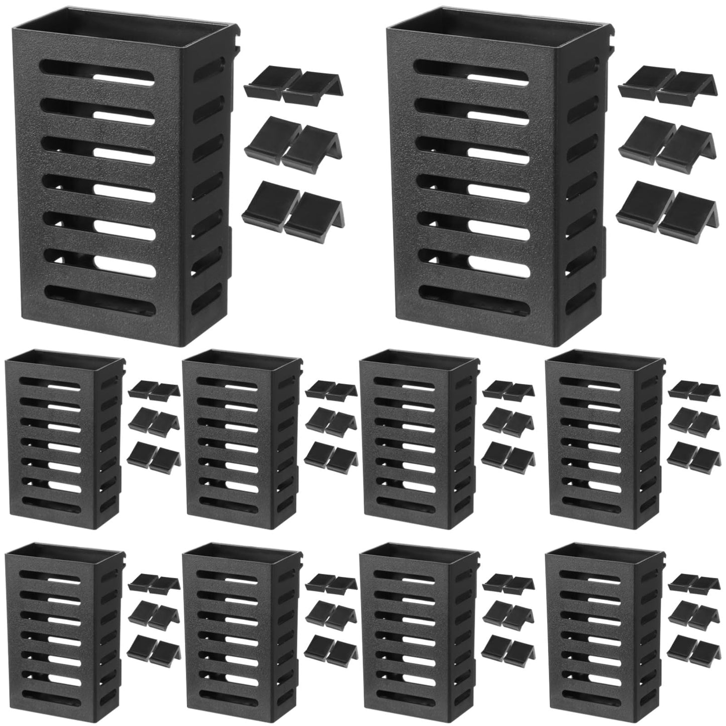 Lnrueg 10PCS Aquarium Plant Holder with Hooks, Hanging Rimmed Tank Plant Pot Aquarium Planters Cups, Upgraded Aquatic Planter Cups for Fish Tank Aquaponic Planter and Aquascape Decorations (10)
