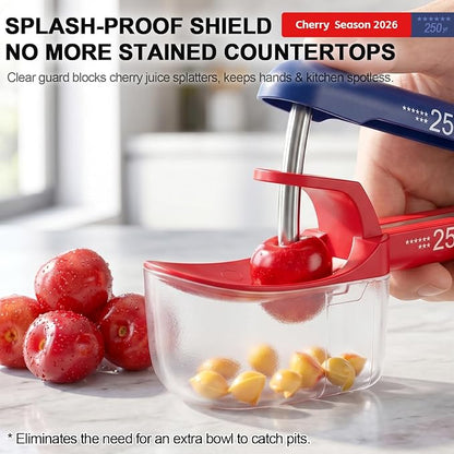 Cherry Pitter Cherries Pitter Tool For Cherry Season | 250th Independence Day Pattern,Stainless Steel Rod,Lock Design, Sorage Box,Dishwasher
