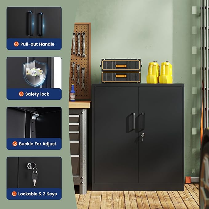 Yizosh Metal Garage Storage Cabinet