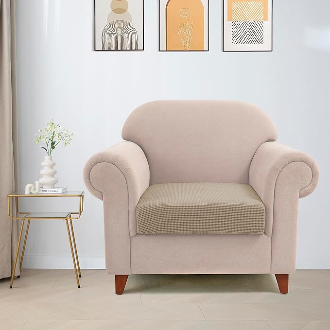 Water Repellent Single Seat Cushion Cover, Replacement Chair/Sofa Cushion