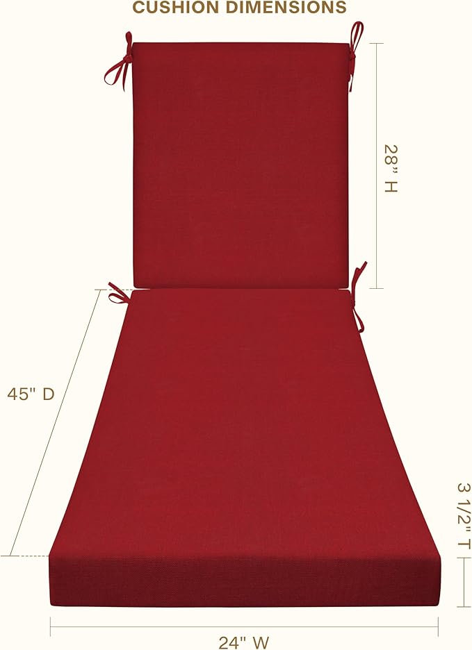 Honeycomb Outdoor Chaise Lounge Cushion