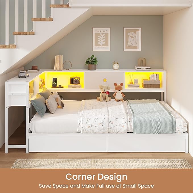 DICTAC Twin Corner Bed Frame