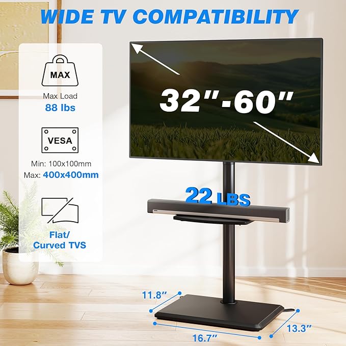 Rfiver Swivel Floor TV Stand