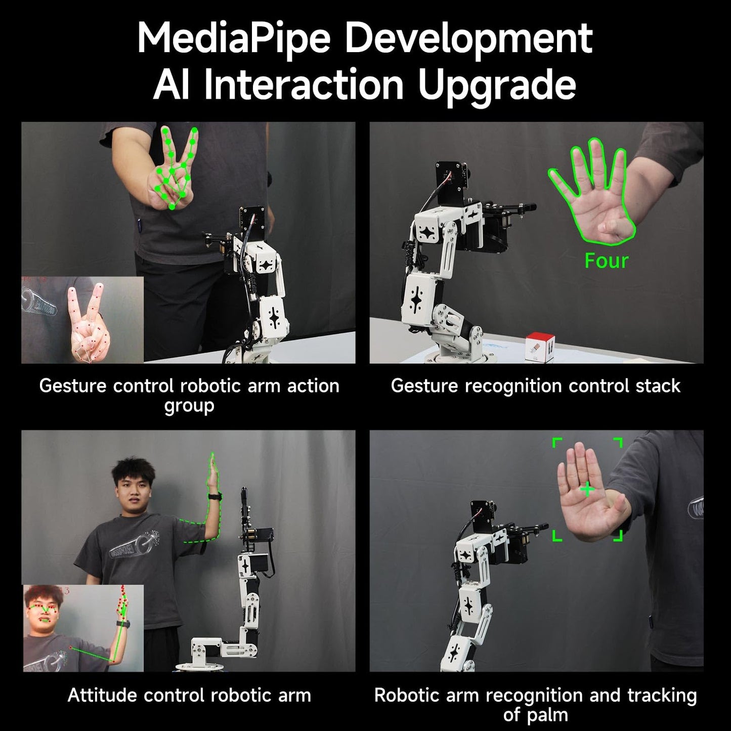 Yahboom ROS2 6DOF Robotic Arm Embodied Intelligence, 3D Spatial Recognition, Virtual Machine PC Control, AI Large Model Voice Module (Standard Kit)