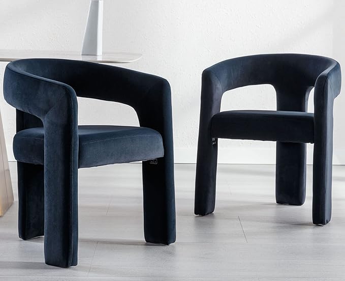 VESCASA Velvet Barrel Dining Chair
