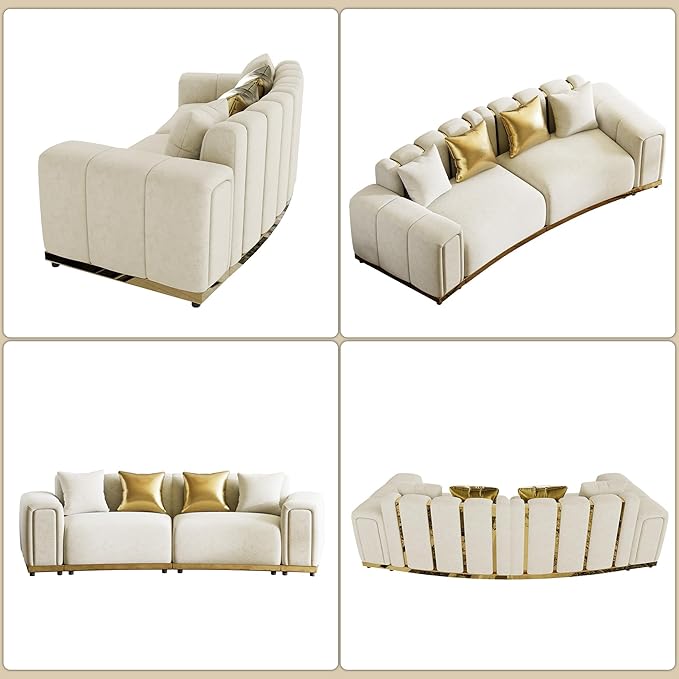 Oversized Velvet Chesterfield Couch