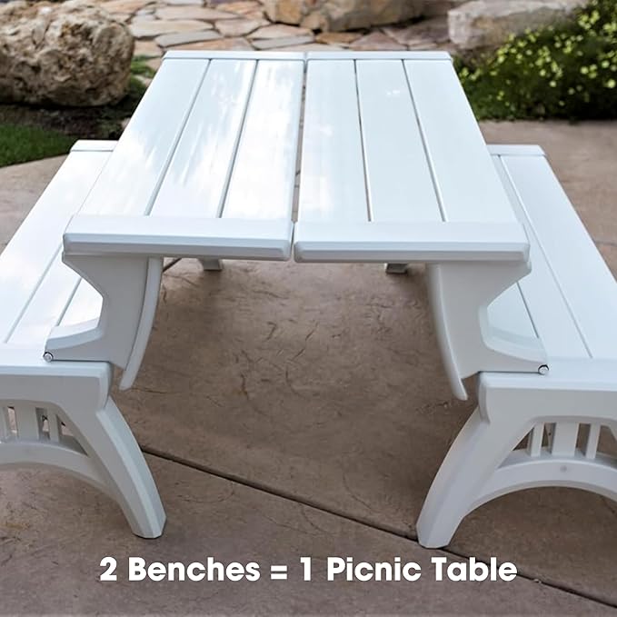 Convert-a-Bench 2-in-1 Outdoor Bench & Picnic Table