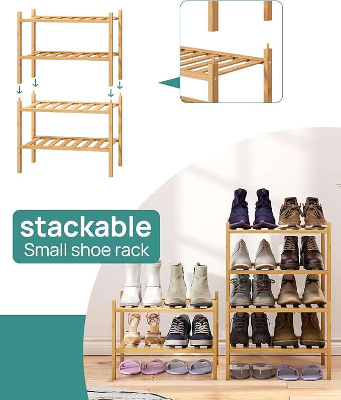 viewcare Small Shoe Rack, 2-Tier Shoe Rack