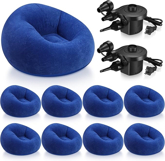 Realspring 6 9 12 Pcs Inflatable Bean Bag Chairs