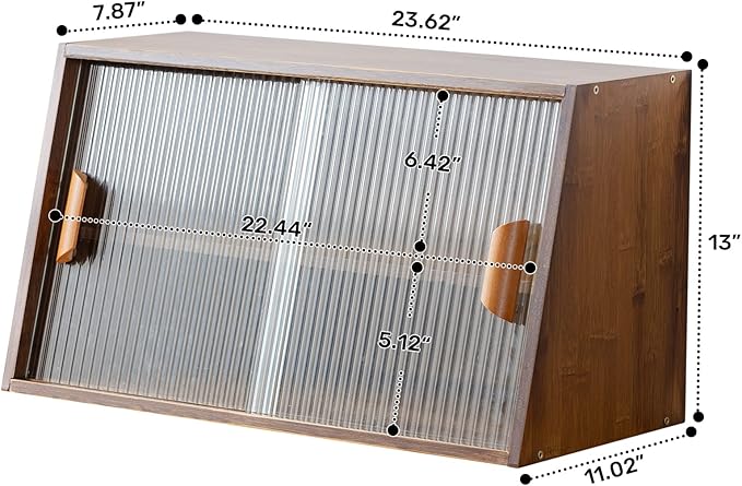 HollyHOME Small Bamboo Kitchen Pantry Sideboard