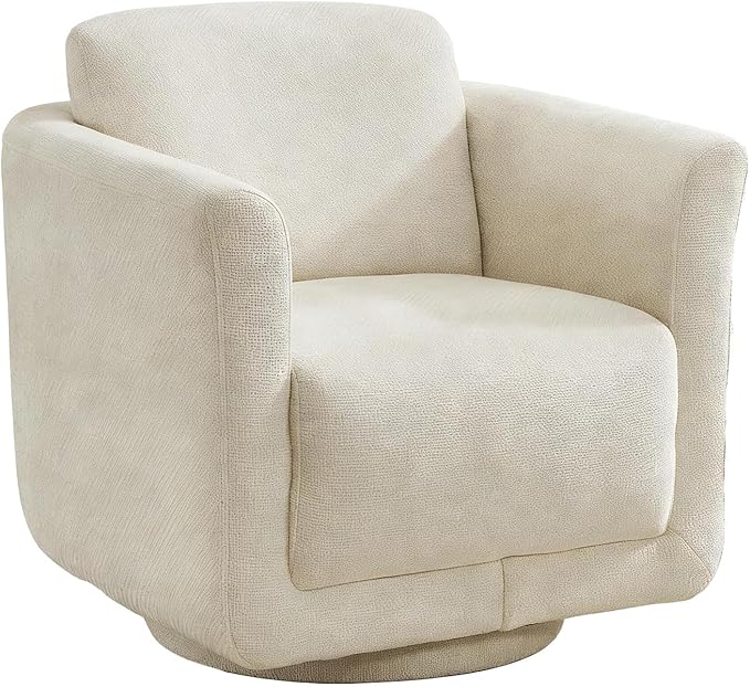 Swivel Accent Chair, 360° Chenille Barrel Swivel Chair