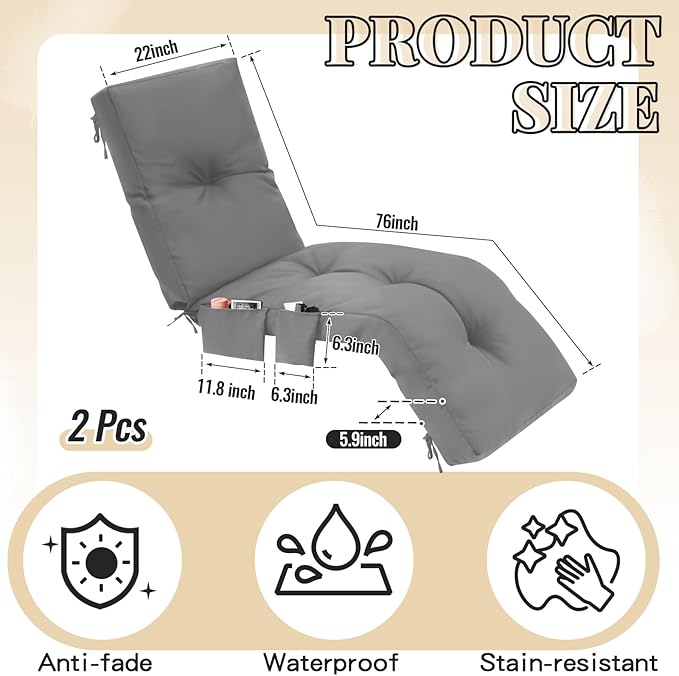 Outdoor Chaise Lounge Cushions