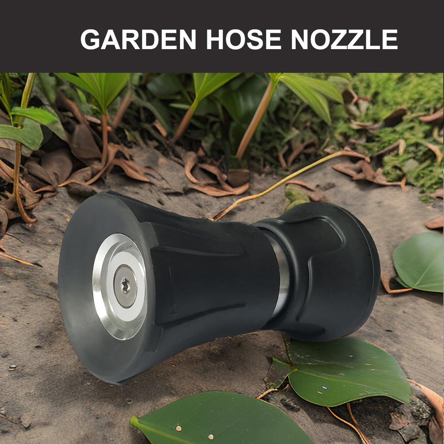 2 Pack Heavy Duty Fireman Style Hose Nozzle - Fits All Standard Garden Hoses - High Pressure Sprayer Nozzle to Wash Your Car or Water Your Garden – Leak Proof (Black)