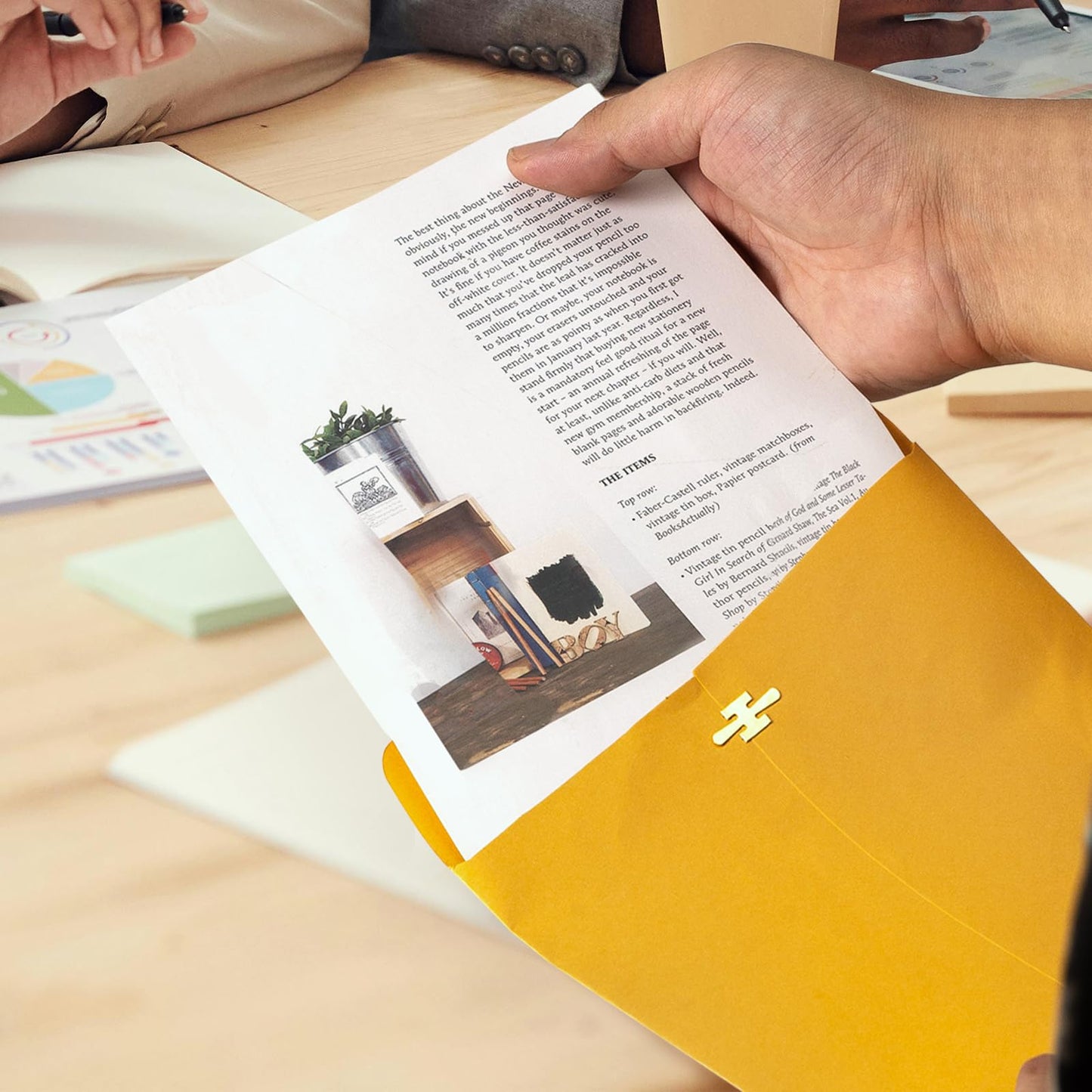 6x9 Clasp Envelopes - 100 Pack, Goefun Yellow Manilla Envelopes 6x9, 100GSM Heavy Kraft Paper, for Business, Legal, Office