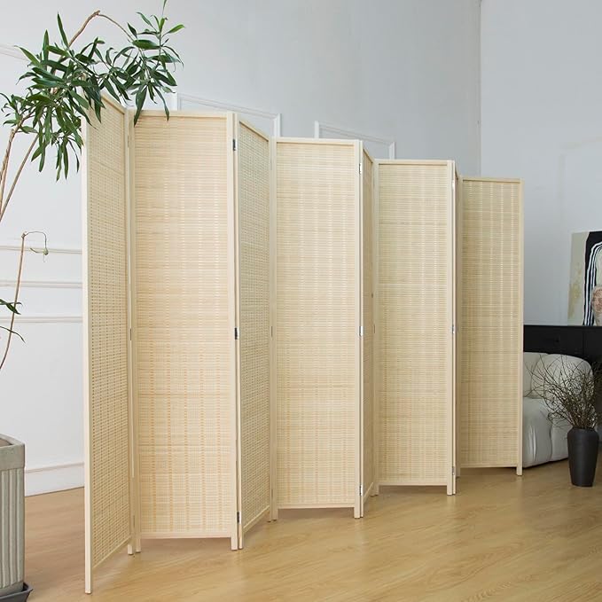 Furnnylane 8 Panel Bamboo Room Divider