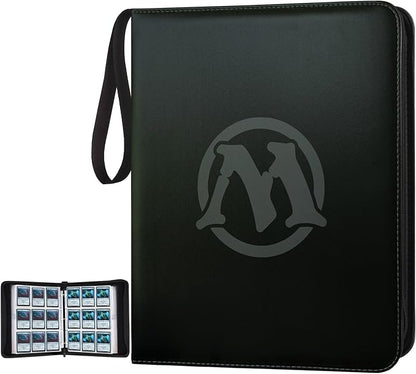 Trading Card Binder,9-Pocket Premium Collector Card Binder Holds 720 Cards,Standard Cards Collection Album Folder for MTG,TCG,Yugioh(Black 2)
