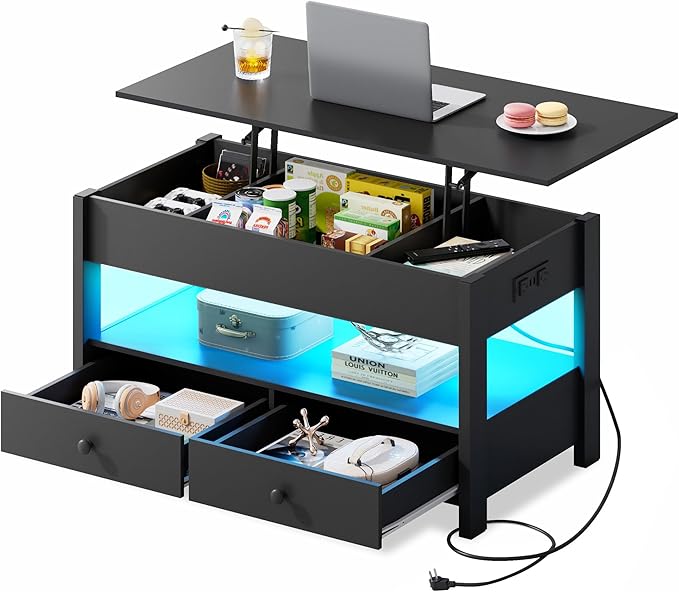 WLIVE Coffee Table, Lift Top Coffee Table