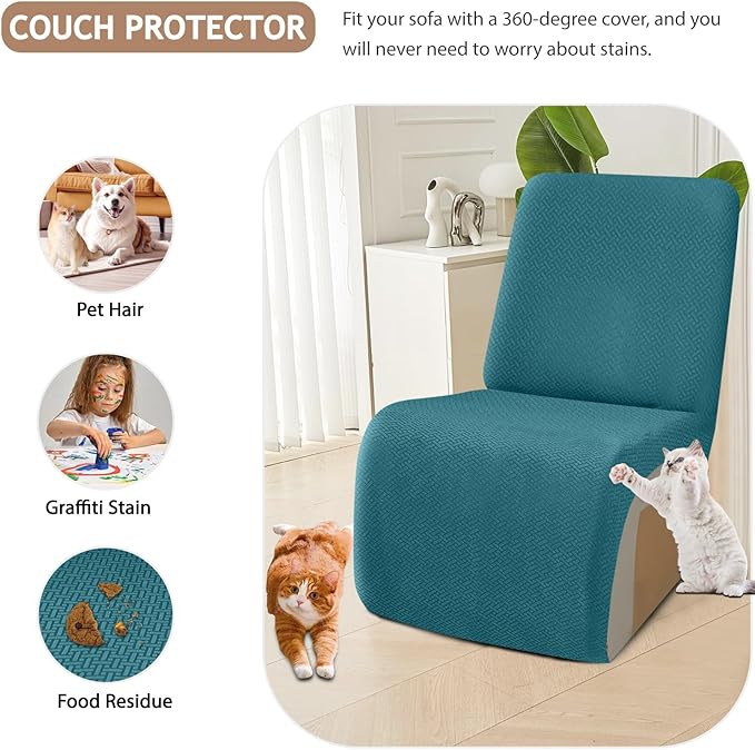 ALIECOM 100% Waterproof Recliner Sectional Couch Covers L Shape Stretch Corner
