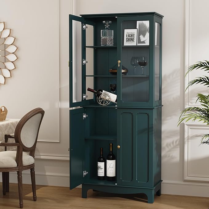 ARTPOWER 72" Freestanding Kitchen Pantry Storage Sideboard, Classical Tall